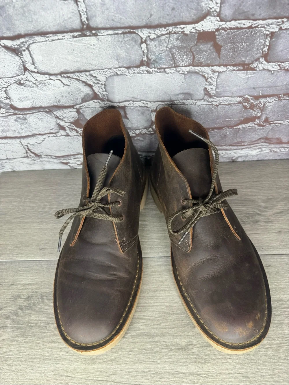 Clarks Originals Chukka Brown Nubuck Leather Desert Boots Men Sz 12M US/46EU